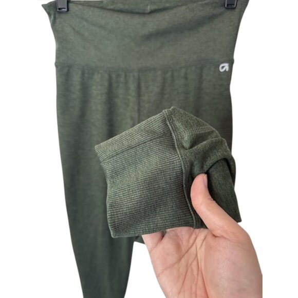Gap Fit green brushed tech jersey full length leggings size S - Picture 4 of 5